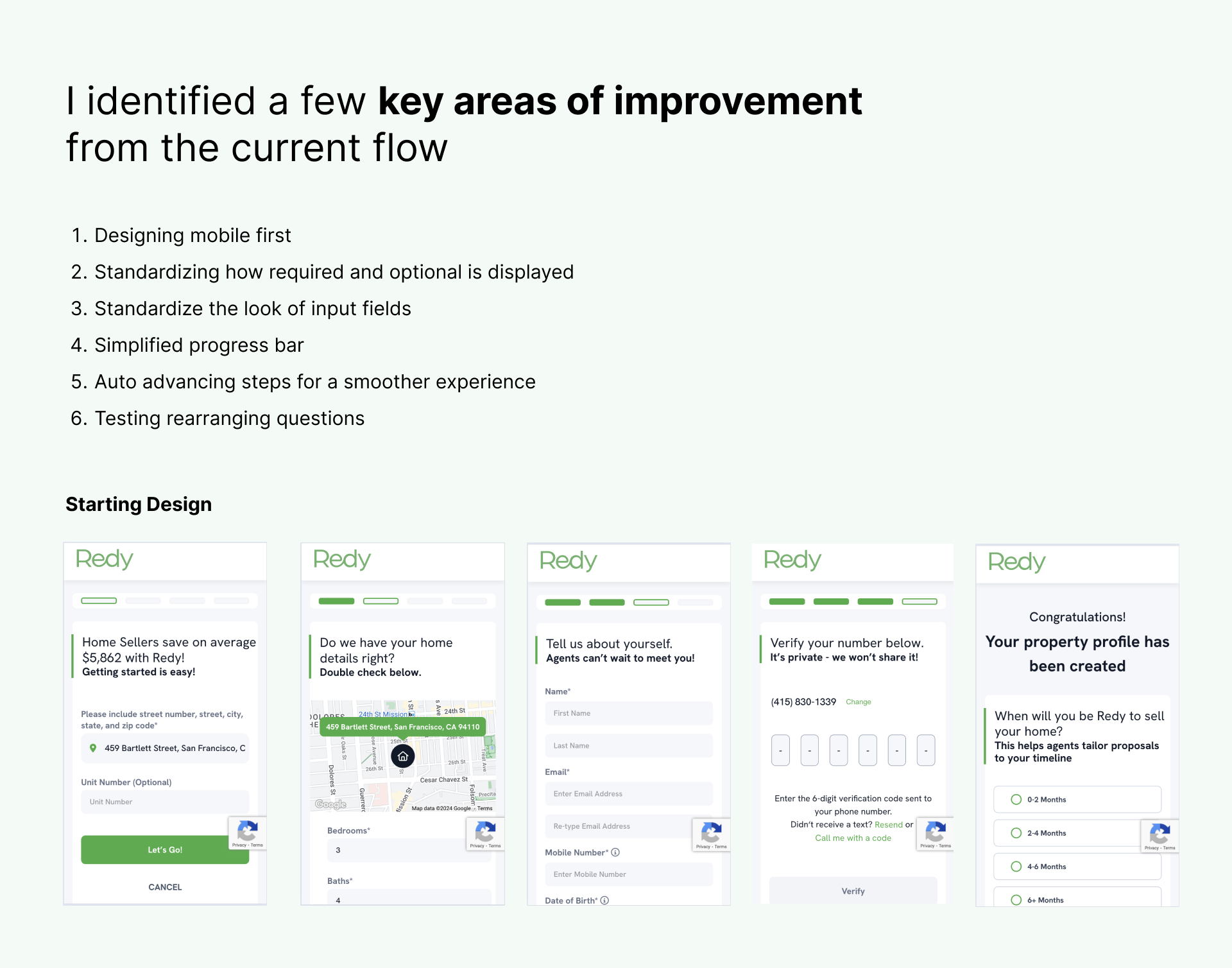 Redy Onboarding Improvements